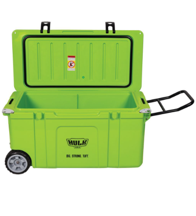 HULK 4X4 75L Portable Ice Cooler Box On Wheels & Folding Handle