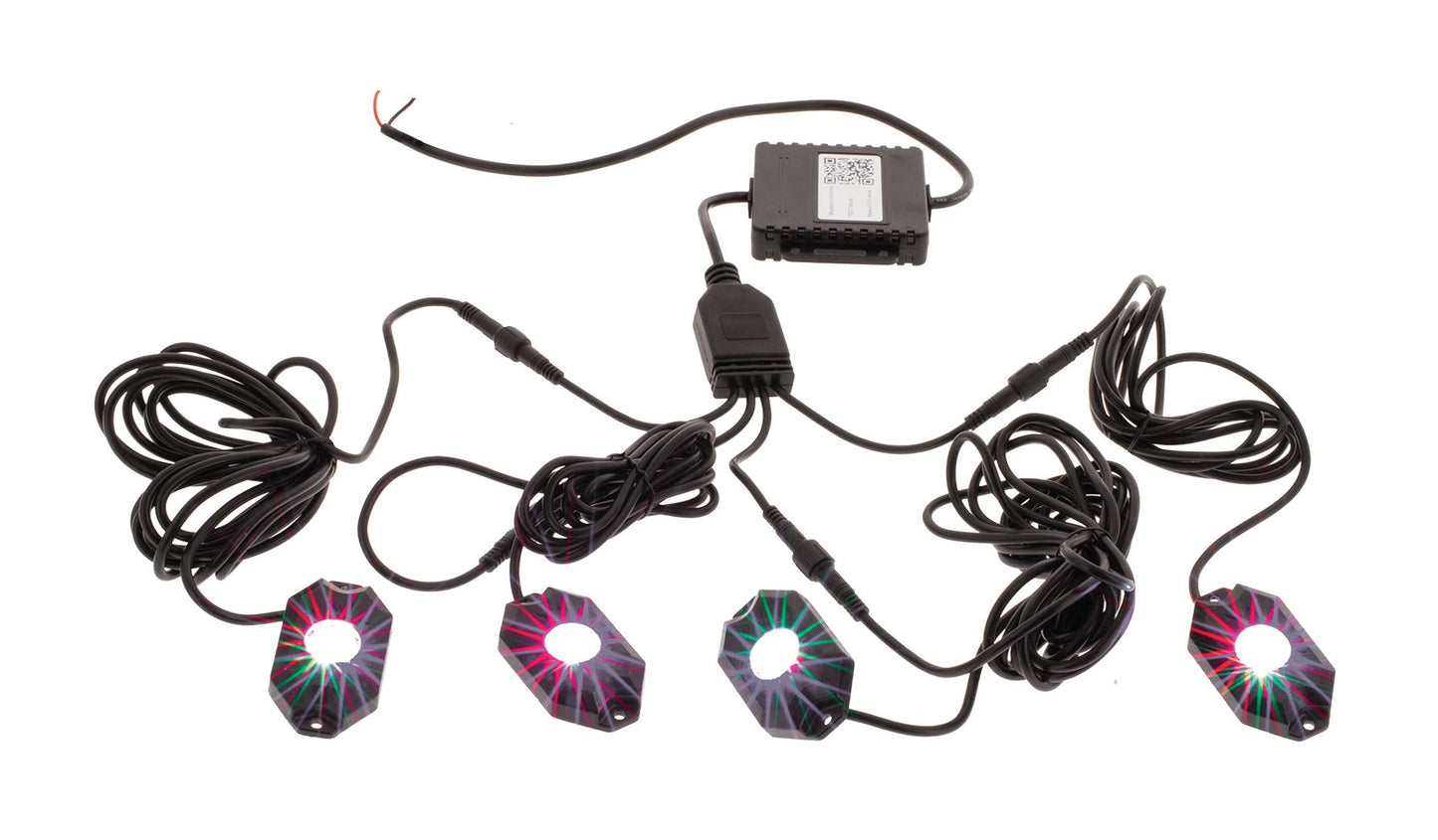 PKT 4 RGBW LED ROCK LIGHT KIT