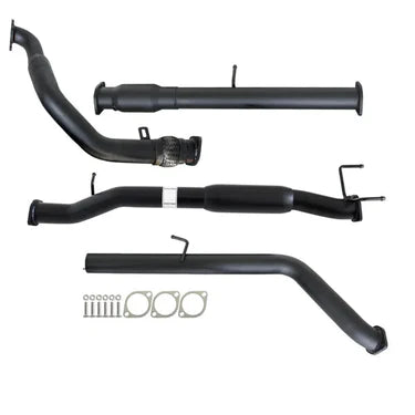 Ford Ranger PJ PK 2.5L & 3.0L 07 - 11 Manual 3" Turbo Back Carbon Offroad Exhaust with Cat + Hotdog