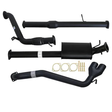 Ford Ranger PX 3.2L 9/2011 - 9/2016 3" Turbo Back Carbon Offroad Exhaust with Cat & Muffler Side Exit Tailpipe