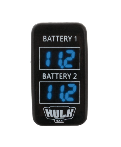 HULK 4X4 Toyota Early Dual DC Voltmeter Blue Illum 12v