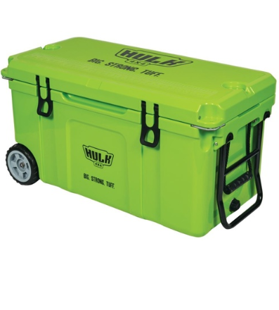 HULK 4X4 75L Portable Ice Cooler Box On Wheels & Folding Handle