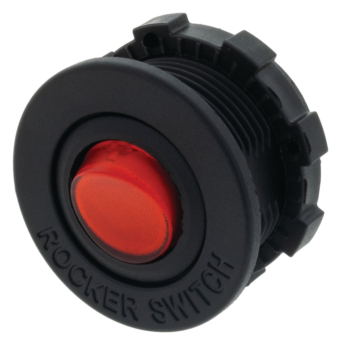 ROCKER SWITCH RED LED 12V T/S