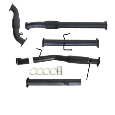 Mitsubishi Triton ML 2.5L 4D56 06 - 09 3" Turbo Back Carbon Offroad Exhaust with Cat and Hotdog