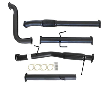 Mitsubishi Triton MN 2.5L 4D56 HP 7/2009 - 1/2015 3" Turbo Back Carbon Offroad Exhaust with Hotdog No Cat