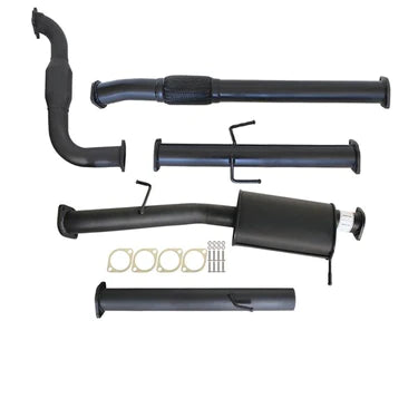 Mitsubishi Triton MN 2.5L 4D56 HP 7/2009 - 1/2015 3" Turbo Back Carbon Offroad Exhaust with Cat and Muffler