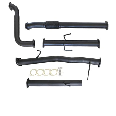 Mitsubishi Triton MN 2.5L 4D56 HP 7/2009 - 1/2015 3" Turbo Back Carbon Offroad Exhaust with Pipe Only