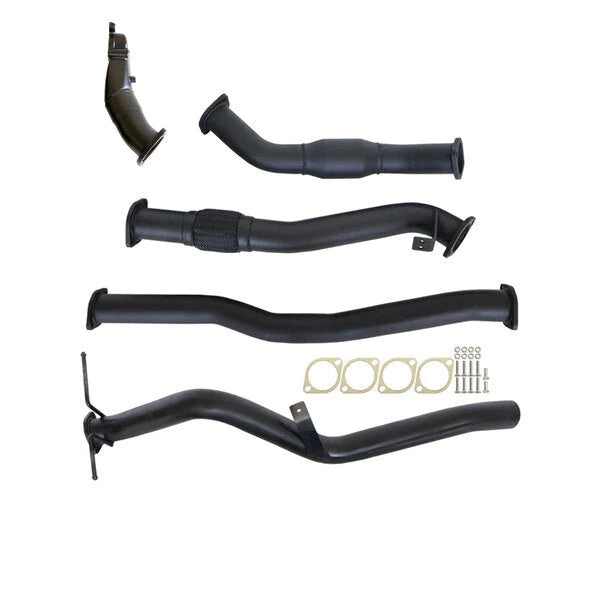 Nissan Navara D22 2.5L YD25 07 - 15 3" Turbo Back Carbon Offroad Exhaust System with Cat No Muffler