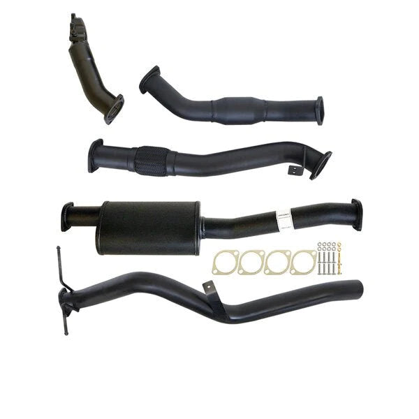 Nissan Navara D22 3.0L ZD30-T 01 - 06 3" Turbo Back Carbon Offroad Exhaust System with Cat and Muffler