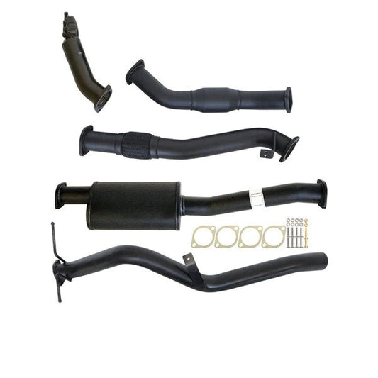 Nissan Navara D22 3.0L ZD30-T 01 - 06 3" Turbo Back Carbon Offroad Exhaust System with Cat and Muffler