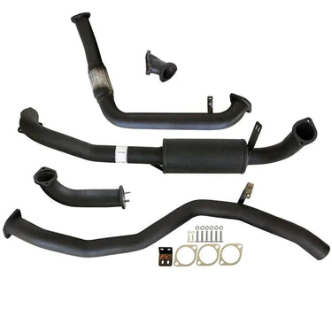 Fits Toyota Landcruiser 80 Series 4.2L 1HD-FT TD 1990 -1998 3" Turbo Back Carbon Offroad Exhaust with Muffler