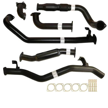 Fits Toyota Landcruiser 79 Series HDJ79R Single Cab Ute 4.2L 2001-2007 3" Turbo Back Carbon Offroad Exhaust Cat & Hotdog