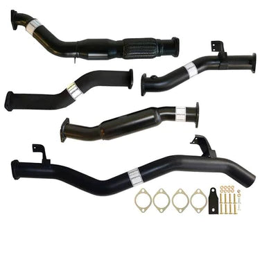 Fits Toyota Landcruiser 79 Series VDJ79 4.5L 1VD-FTV Single Cab, Double Cab DPF Replace 3" Turbo Back Carbon Offroad Exhaust with Cat and Hotdog