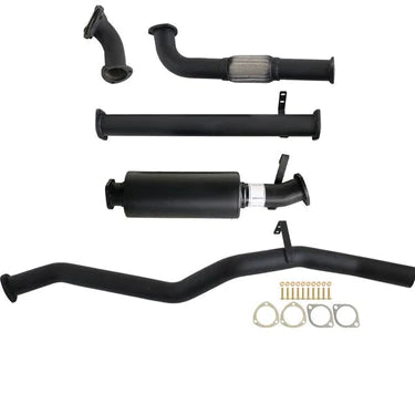 Fits Toyota Landcruiser 60 Series Wagon 4.0D 12H-T 3" Turbo Back Carbon Offroad Exhaust with Muffler