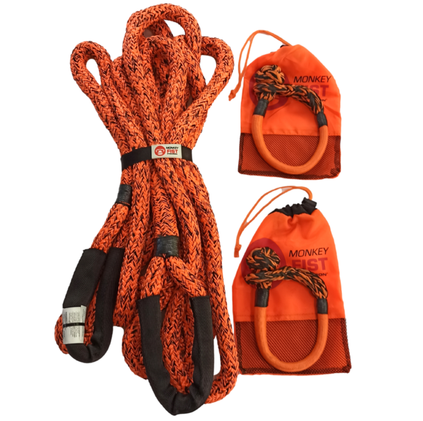 Carbon 4x4 Kinetic Rope and 2 x Soft Shackle Combo Deal