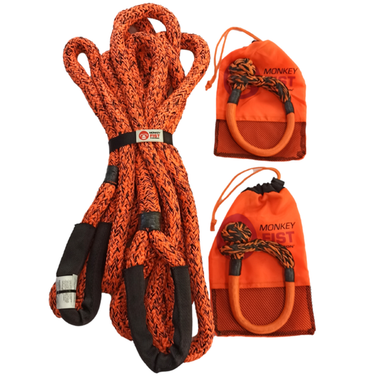 Carbon 4x4 Kinetic Rope and 2 x Soft Shackle Combo Deal