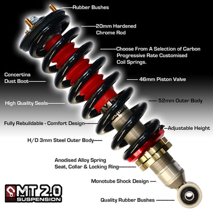 MT 2.0 Ford Everest 2019 on Front Adjustable Struts 2-3 Inch