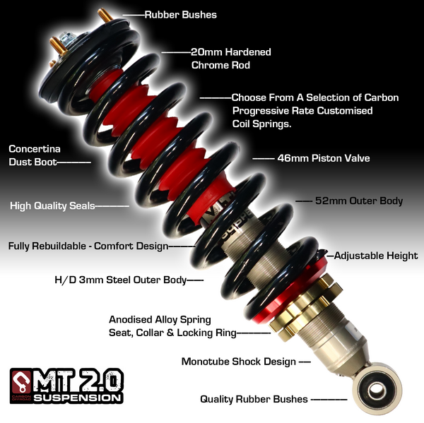 MT 2.0 Nissan Navara D40 Strut Shock Kit 2-3 Inch